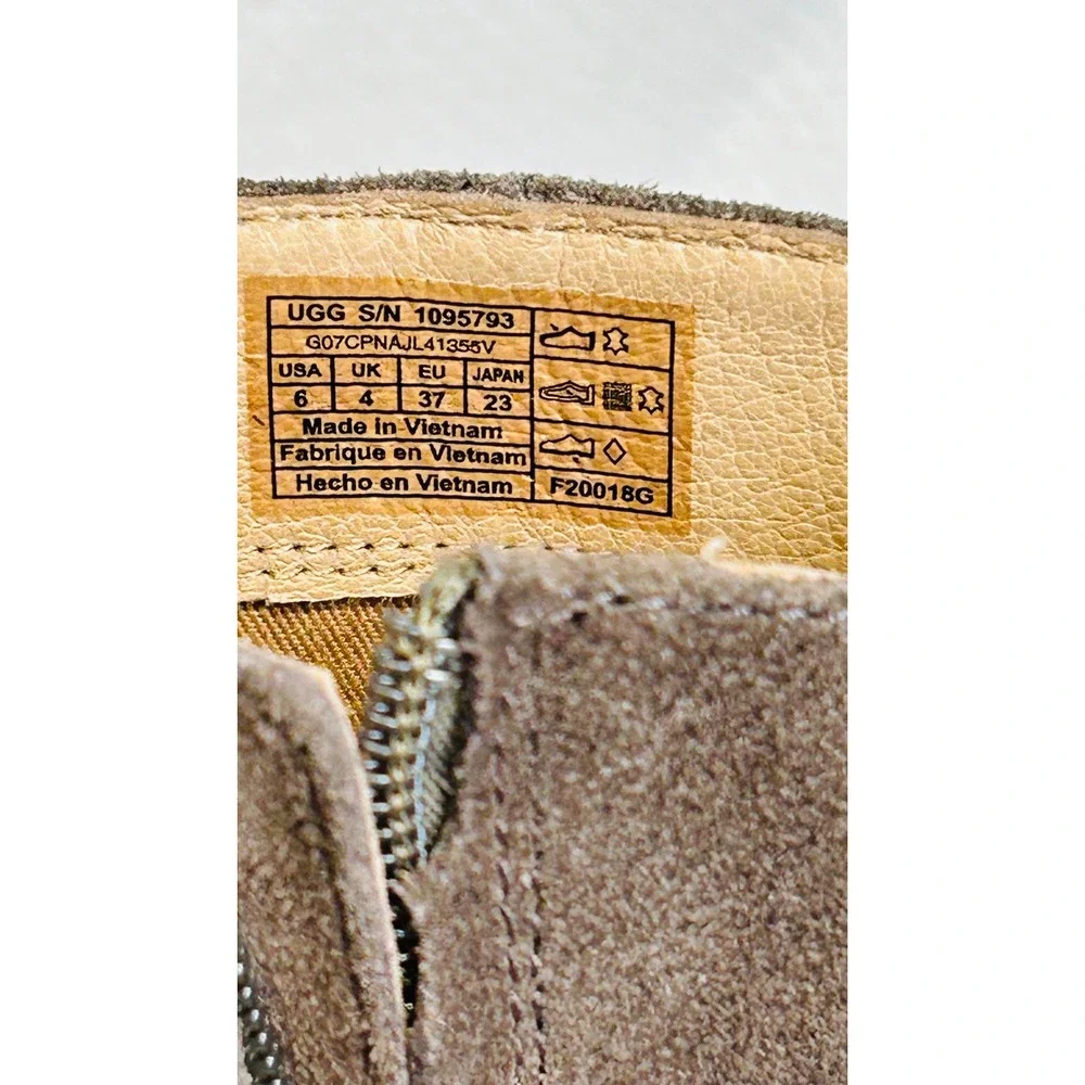 UGG Australia Brown Suede Lace Up Back Ankle Boots 1095793 Womens 6